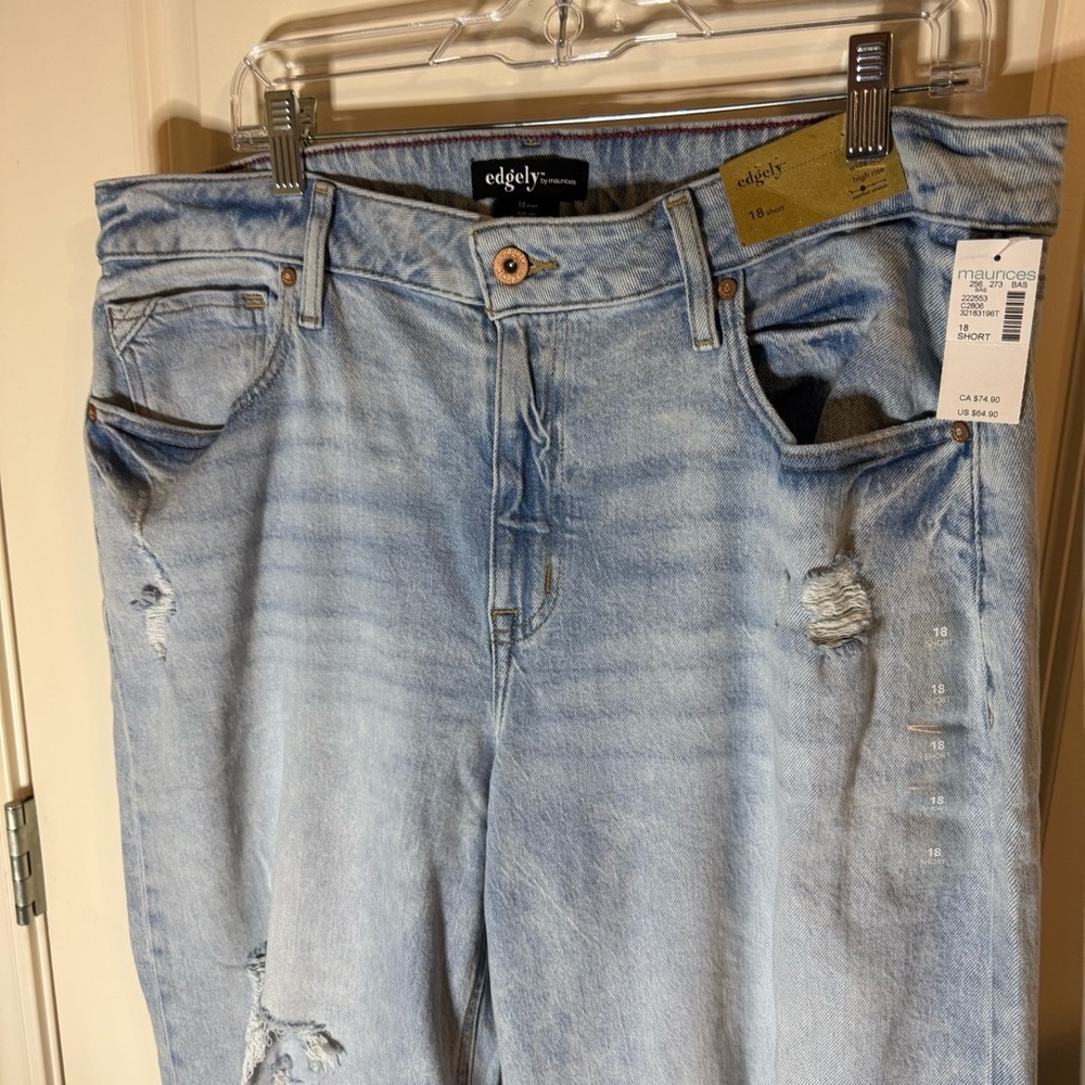 Maurice’s High Rise Ripped Wide Leg Jean - Picture 4 of 10